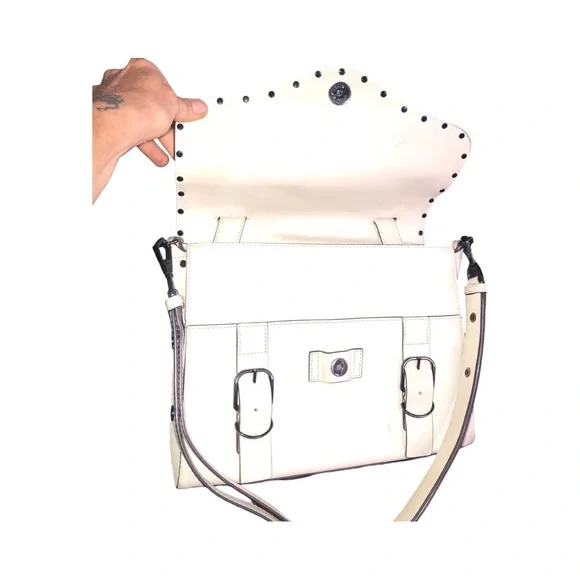 Rebecca Minkoff Cream Studded Satchel 56 - Picture 8 of 13